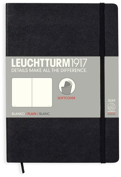 Записная книга Leuchtturm1917 318651 черный A5, 60 листов, черный