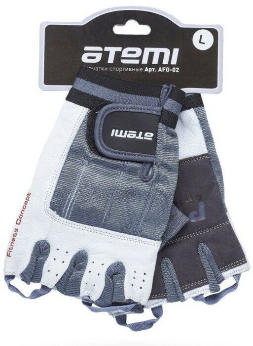 Перчатки для фитнеса Atemi , AFG02XL, черно-белые, размер XL