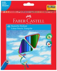 Faber-Castell Карандаши цветные трехгранные c точилкой 48 цветов (120548)