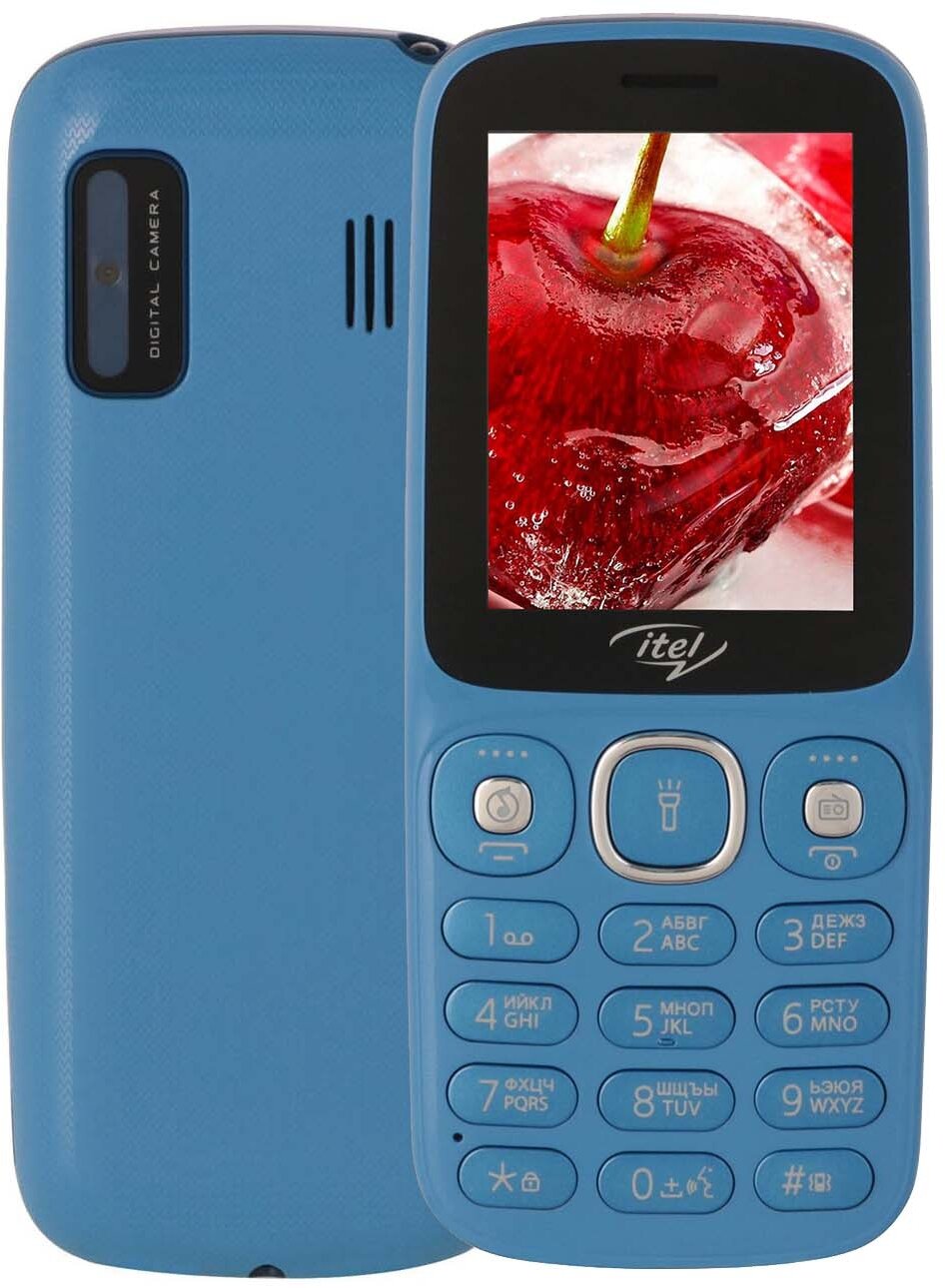 Сотовый телефон ITEL IT5026 Blue (2sim/2.4"/320*240/32Mb/microSD/0.3Мп/Bt/1200мАч/моноблок)