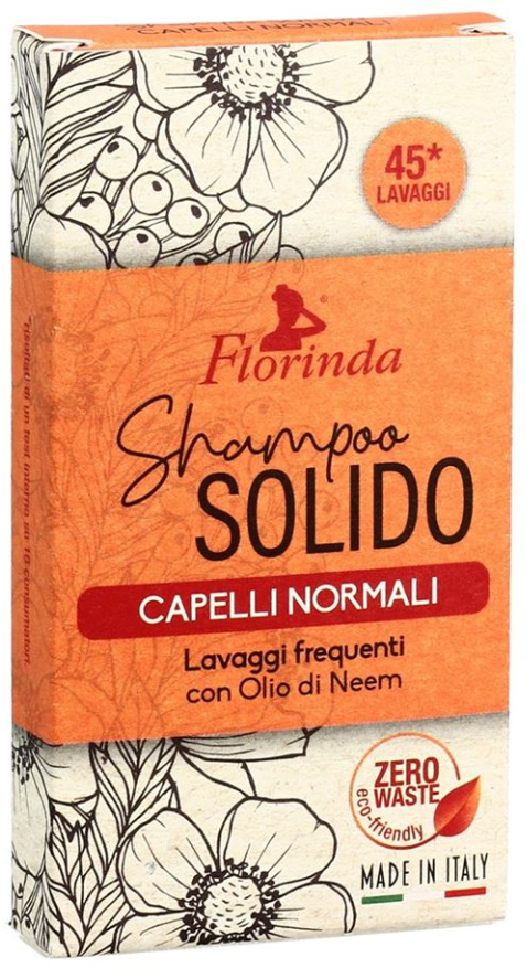 Florinda Shampoo Solido Capeli Normali Твердый шампунь с маслом нима для нормальных волос 75 гр