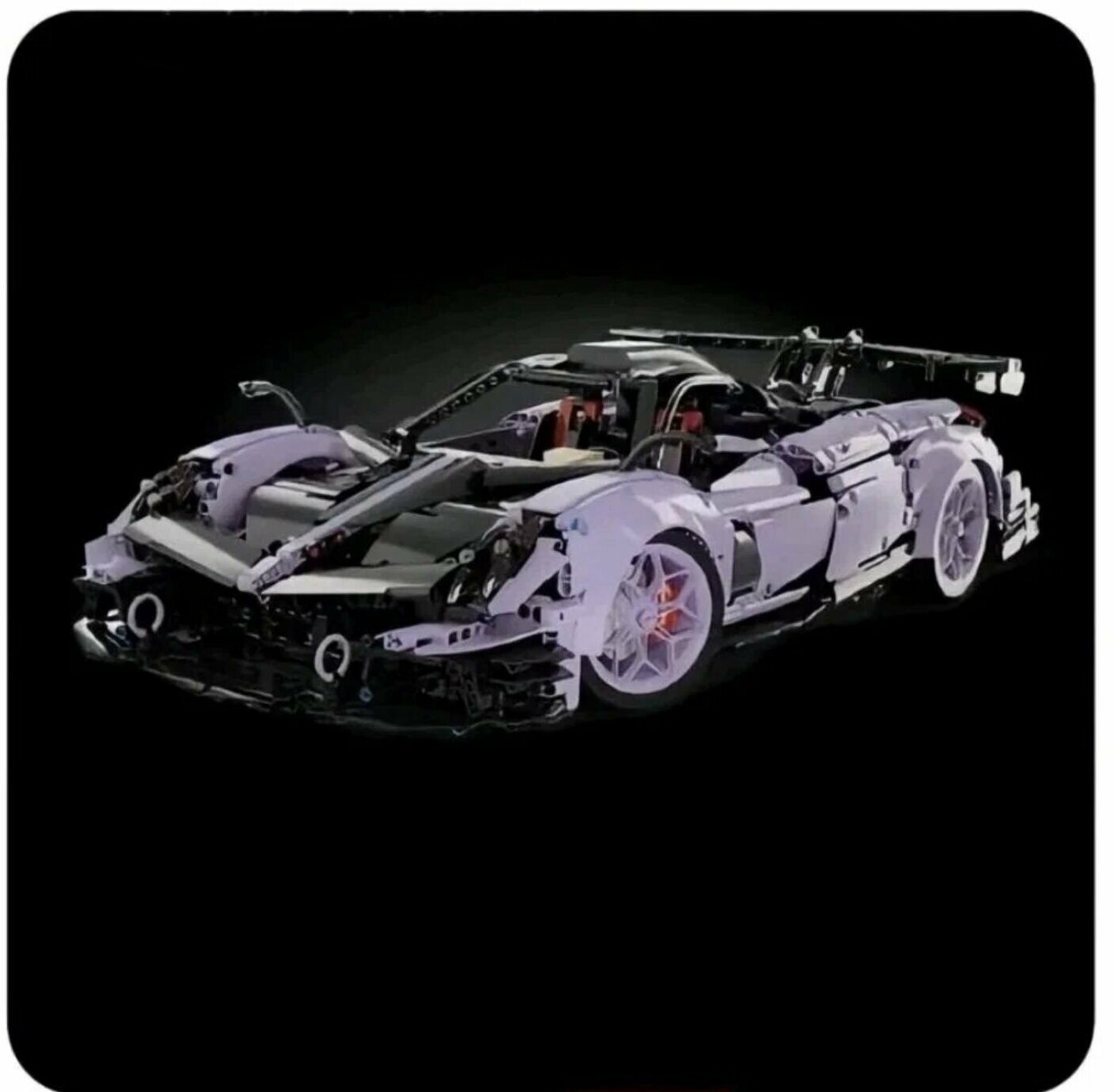 Конструктор Huayrar R Техник Фиолетовый гоночный спорткар 3428 деталей 10252B