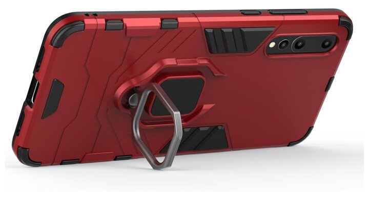 Противоударный чехол с кольцом Panther Case для Huawei P20 Pro красный