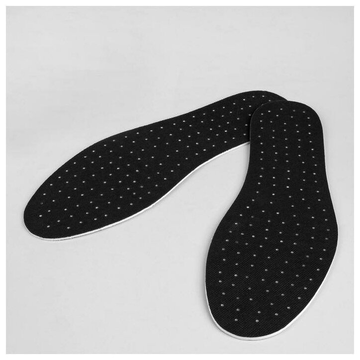 фото Стельки для обуви, универсальные, дышащие, 36-47 р-р, пара, цвет чёрный