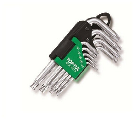 Набор ключей Torx T10-Т50 9 предметов коротких TOPTUL (GAAL0913)