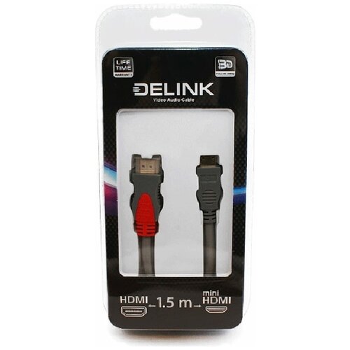 Кабель HDMI-mini HDMI 1,5м Delink кабель palmexx hdmi mini hdmi