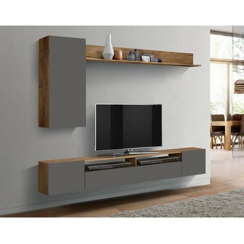 Гостиная Прага-2 2130х350х1700 ТаксонияДиамант серый 30815₽