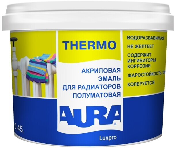 Эмаль акриловая AURA LuxproThermo 0,45л, арт.4607003911218