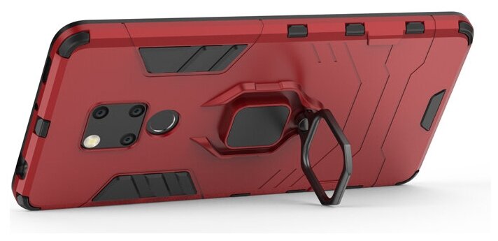 Противоударный чехол с кольцом Panther Case для Huawei Mate 20X красный