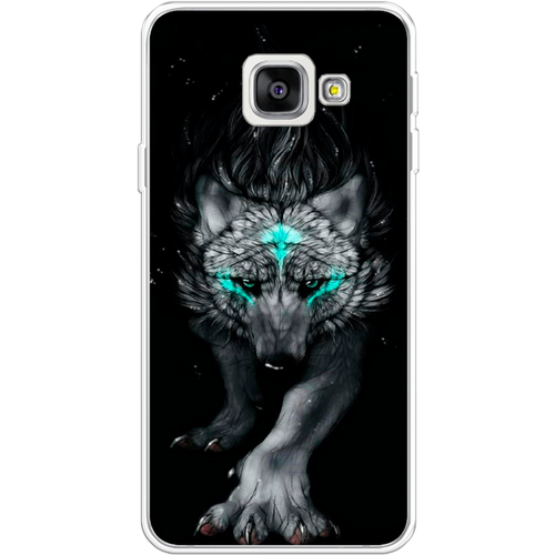 Силиконовый чехол на Samsung Galaxy A3 2016 / Самсунг Галакси А3 2016 Волшебный волк пластиковый чехол волк ночной лес на samsung galaxy a3 2016 самсунг галакси а3 2016