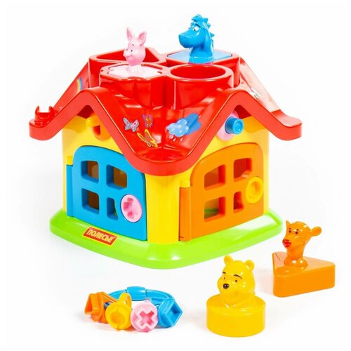 Развивающая игрушка Полесье Логический теремок Disney Винни и его друзья 78247, разноцветный