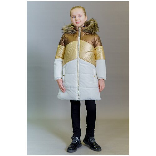 фото Куртка midimod gold, демисезон/зима, размер 146-152, мультиколор