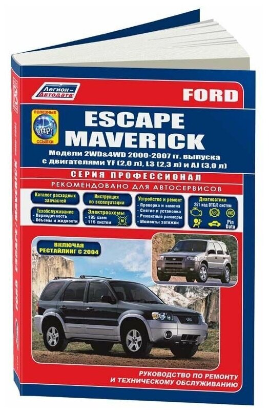Ford Escape / Maverick 2000-07 года выпуска Рестайлинг 2004. Устройство, техническое обслуживание и ремонт
