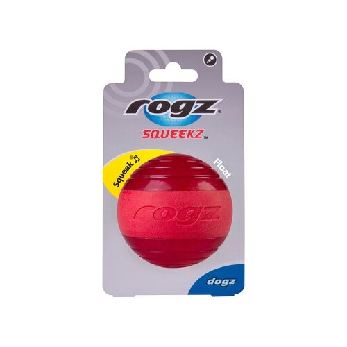 фото Rogz мяч с пищалкой squeekz, красный, 0,059 кг