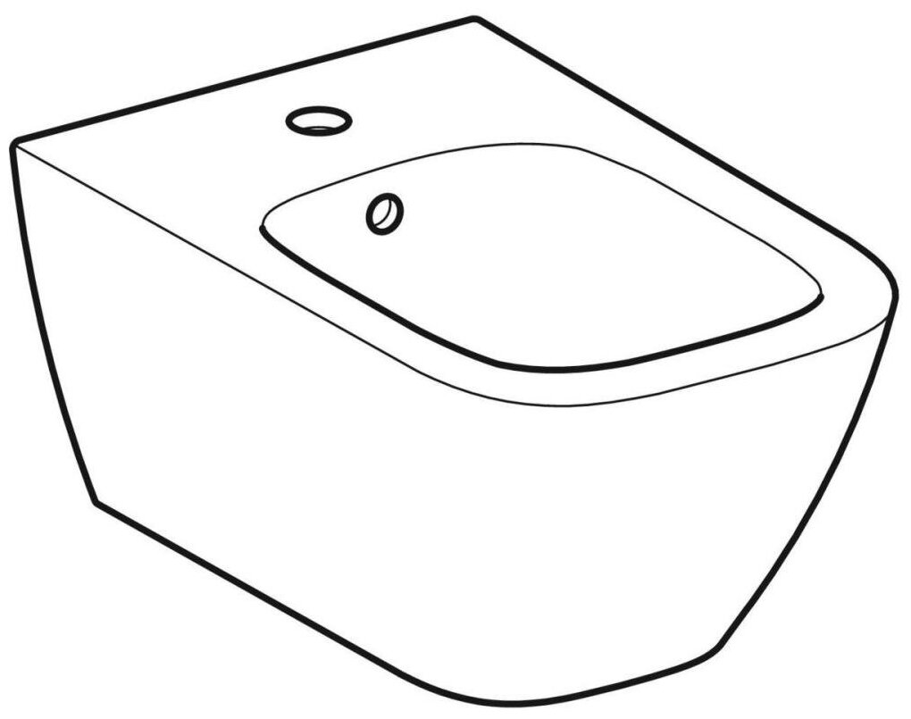 Биде подвесное GEBERIT Smyle Square 500.209.01.1 с горизонтальным выпуском белый - фотография № 10