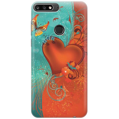 фото Cиликоновый чехол на huawei nova 2 lite / хуавей нова 2 лайт с принтом "сердце и бабочка" gosso