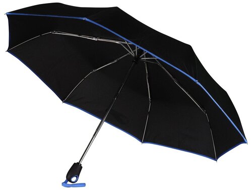 Зонт автомат, купол 100 см, синий, черный