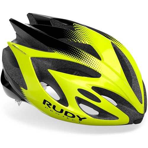 фото Шлем rudy project rush yellow fluo - black shiny, велошлем, размер l