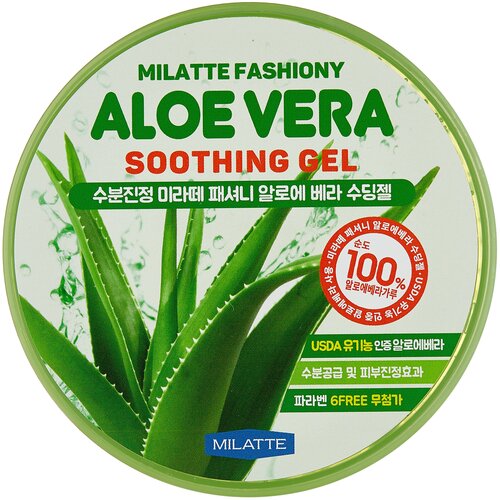 Гель для тела Milatte Универсальный увлажняющий Fashiony Aloe Vera Soothing Gel, 300 мл