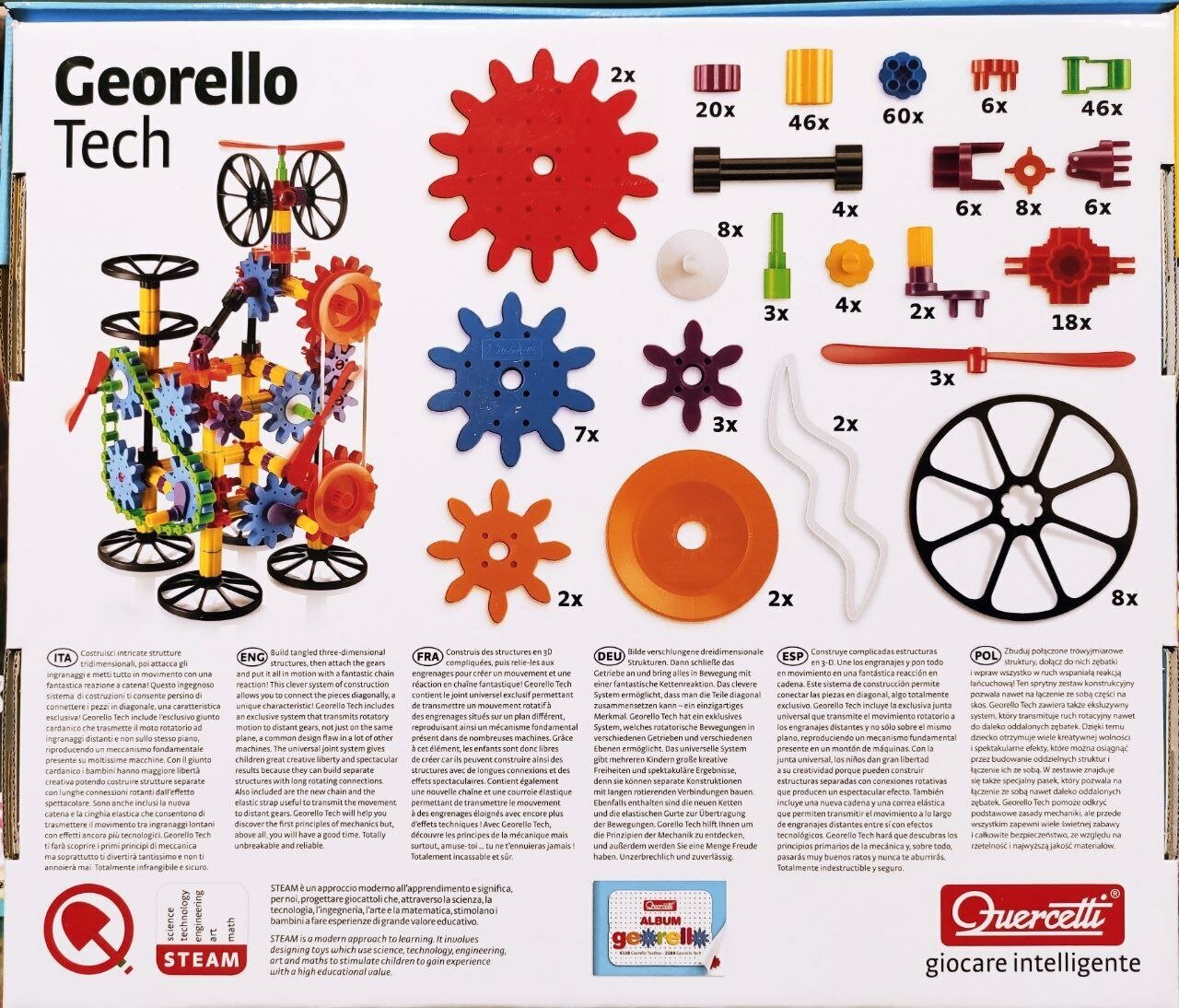 Конструктор Quercetti Технологии Джиорелло 3D (266 дет) - фото №7