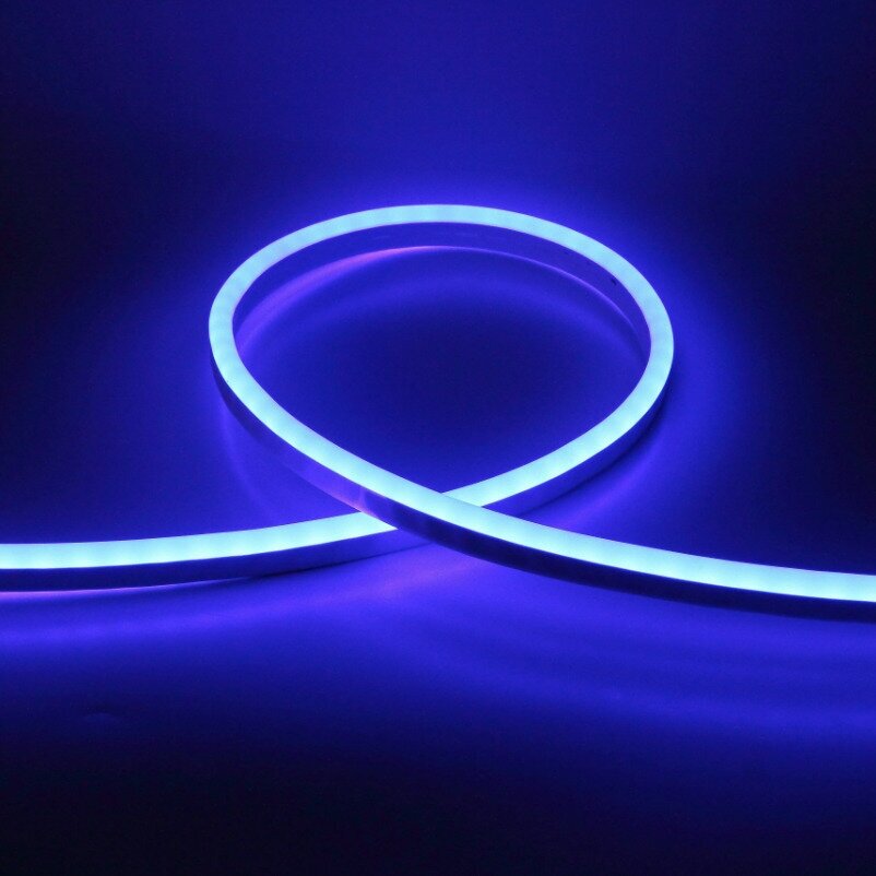 Лента светодиодная "гибкий неон" 220В Синий 2 м - фотография № 10