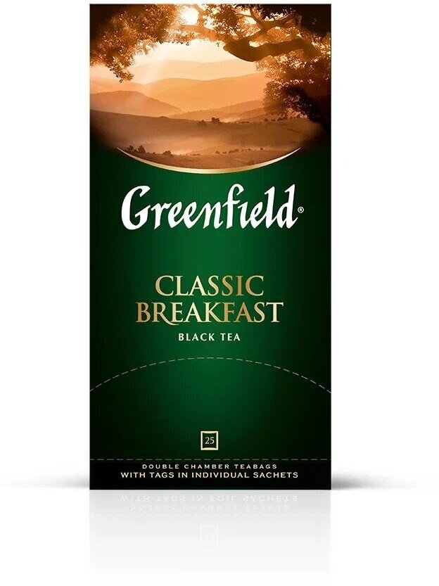 Чай черный Greenfield Classic Breakfast в пакетиках, 25 шт.