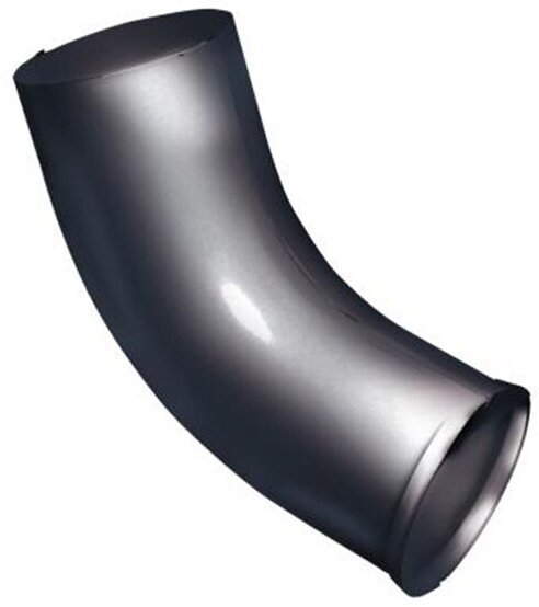 Колено стока Grand Line металлическое d90 мм графитовый серый RAL 7024