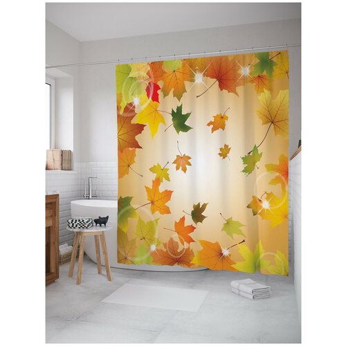 фото Штора для ванной joyarty кленовые листья 180х200 (sc-2645)