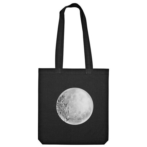 Сумка шоппер Us Basic, черный мужская футболка луна цветочная мистическая луна s серый меланж
