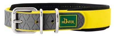 Hunter ошейник для собак Convenience Comfort 50 (37-45 см) / 2,5 см биотановый мягкая горловина желтый неон - фотография № 8