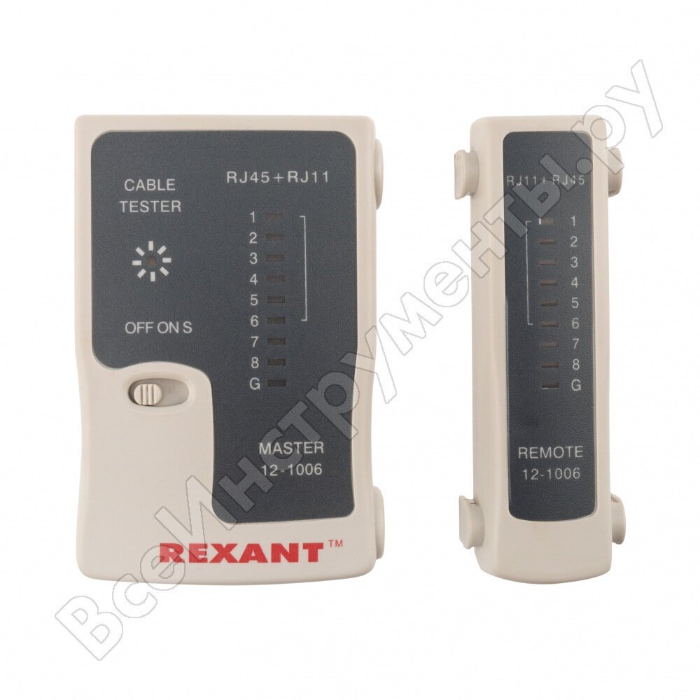 REXANT Тестер Кабеля RJ-45+RJ-11 /HT-C004/ /TL-468/ 12-1006