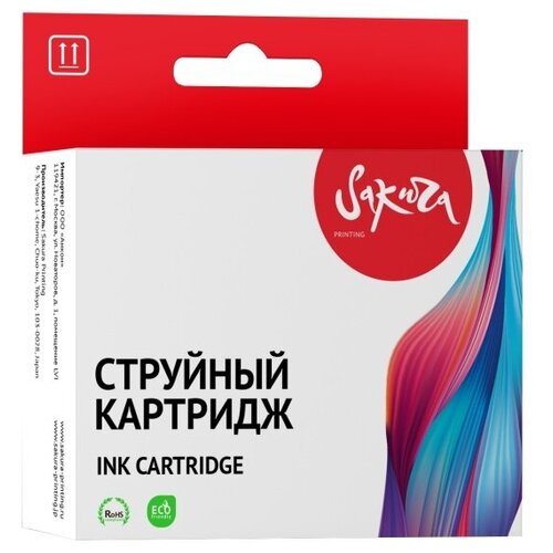 Струйный картридж Sakura Printing Sakura F6V25AE (№652 Black) для HP, черный, 18 мл, 480 к.