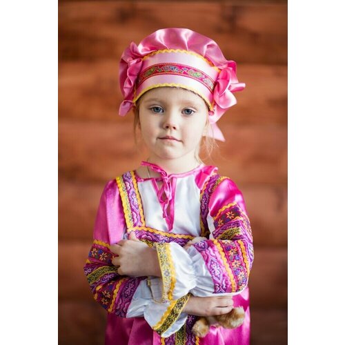 Кокошник русский народный традиционный Настенька, розовый