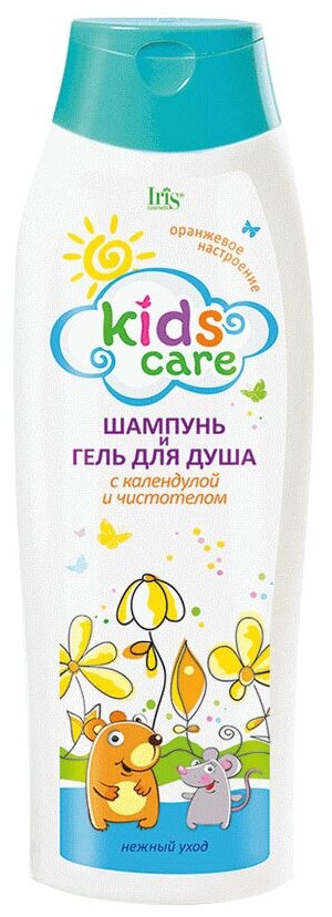 IRIS cosmetic Kids Care Шампунь и гель для душа с календулой и чистотелом, 400 мл, 448 г