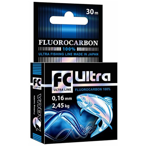 Флюрокарбоновая рыболовная леска Aqua FC-Ultra 0.16 мм 2.45 кг