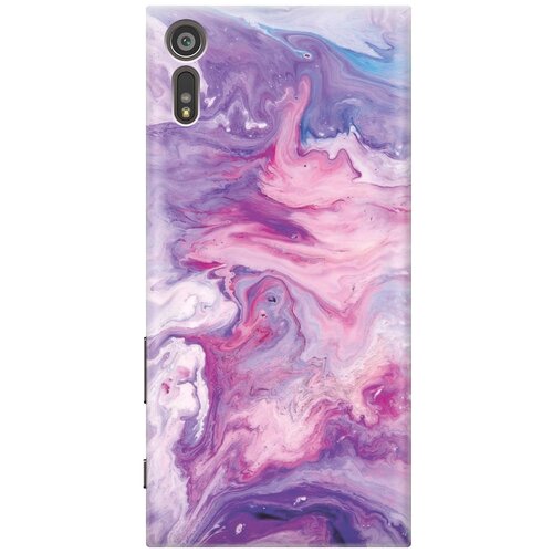 фото Cиликоновый чехол на sony xperia xz / сони иксперия икс зет с принтом "purple marble" gosso
