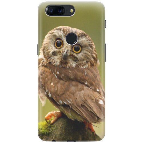 фото Cиликоновый чехол на oneplus 5t / ванплюс 5т с принтом "сова на дереве" gosso