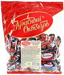 Конфеты Желейные вкус Клубника со сливками, Красный Октябрь, 250 гр.