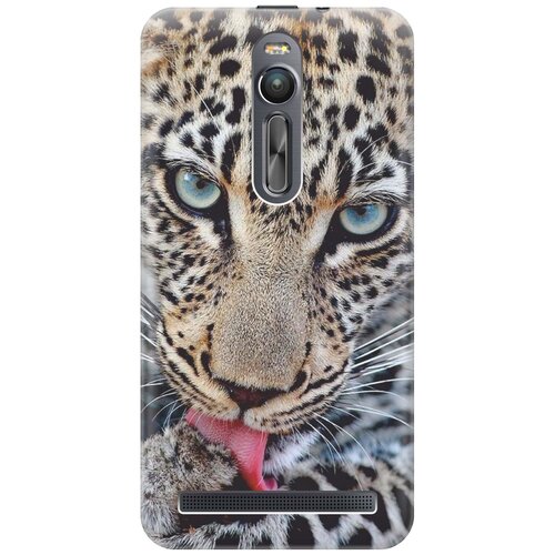 фото Cиликоновый чехол на asus zenfone 2 (ze551ml) / асус зенфон 2 с принтом "леопард" gosso