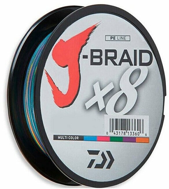 Плетеный шнур Daiwa J-Braid X8 Multicolor 0.06мм 9lb 150м