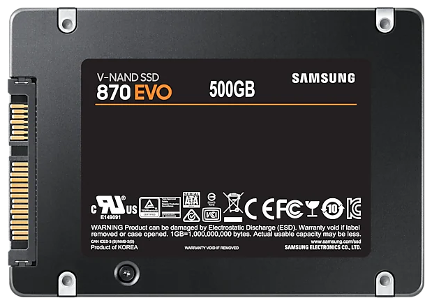 Накопитель SSD Samsung SATA III 500Gb 870 EVO 2.5" (MZ-77E500B/CN) - фото №2