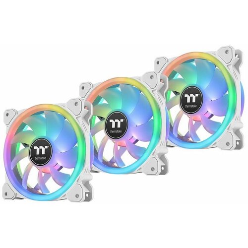 Корпусный вентилятор Thermaltake SWAFAN 12 RGB Radiator Fan White TT Premium Edition 3 Pack вентилятор thermaltake toughfan 12 radiator fan 1pack cl f117 pl12rg a