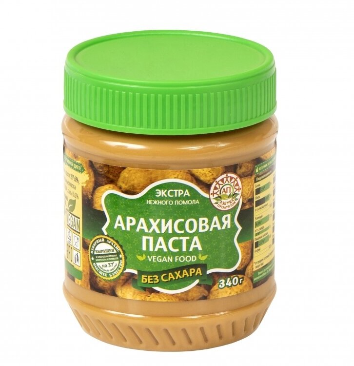 Арахисовая паста Азбука Продуктов без сахара 340 гр