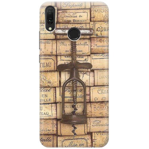 фото Re:pa накладка transparent для huawei y9 (2019) с принтом "штопор и вино"