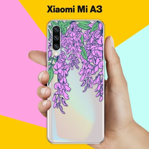 Силиконовый чехол Цветы фиолетовые на Xiaomi Mi A3