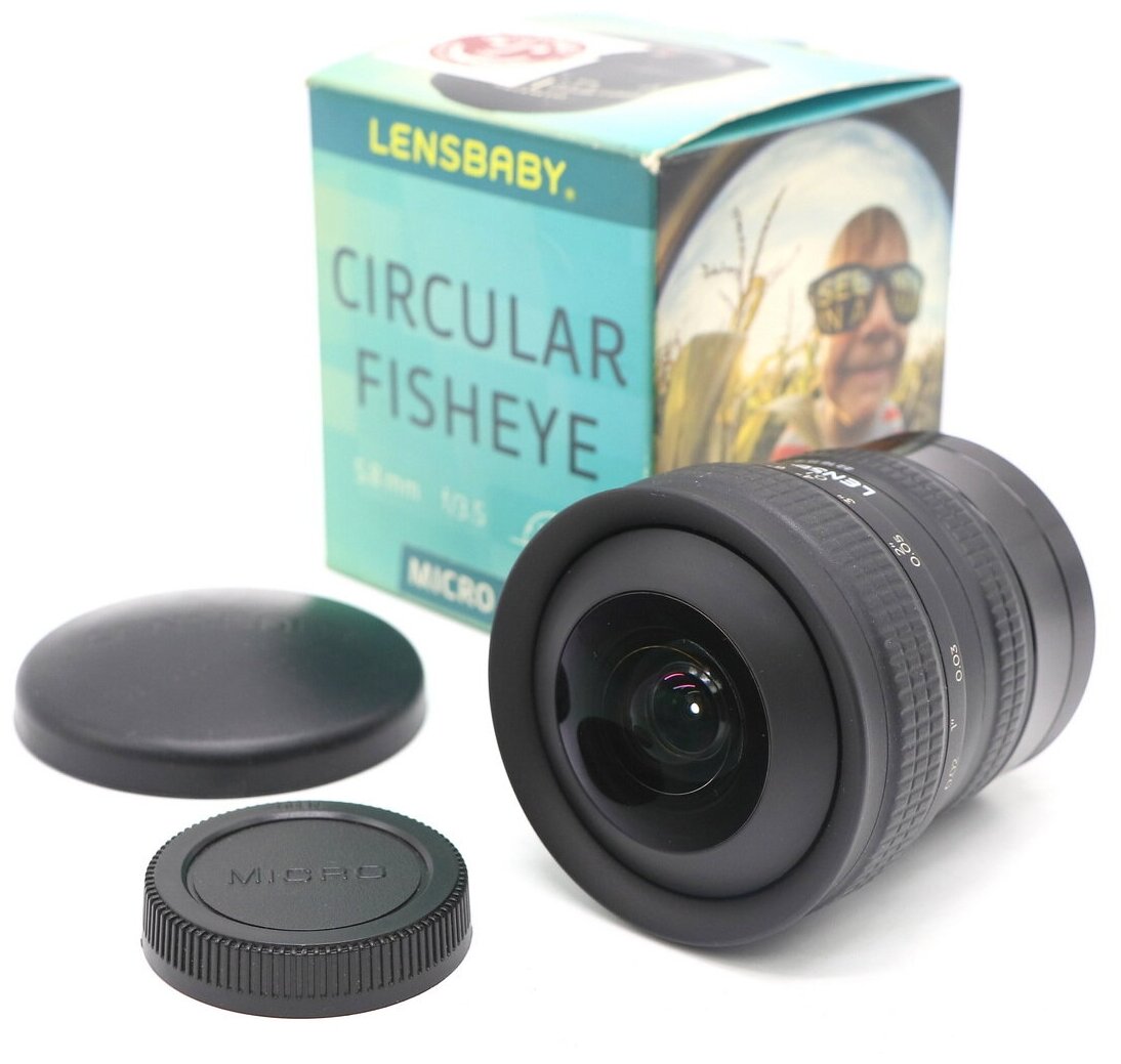 Lensbaby 5.8mm f/3.5 Circular Fisheye Lens for Micro 4/3 в упаковке