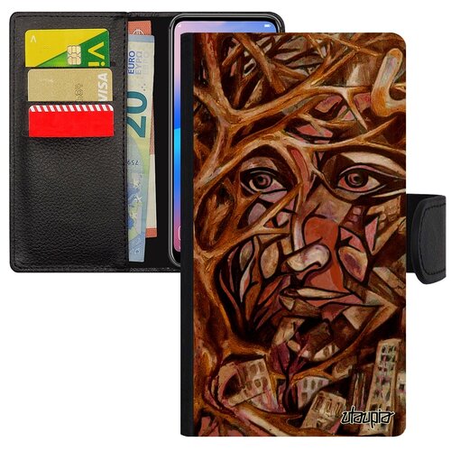 фото Чехол книжка на смартфон apple iphone se 2020, "взгляд" женщина впечатление utaupia