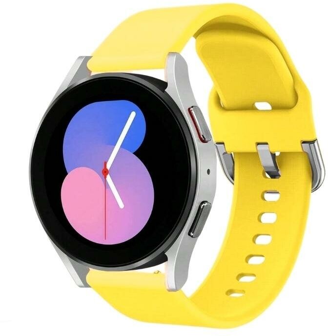 Ремешок для часов Samsung Galaxy 4 5 6 Huawei Watch GT3 GT 2 3 42 mm браслет 20 мм желтый