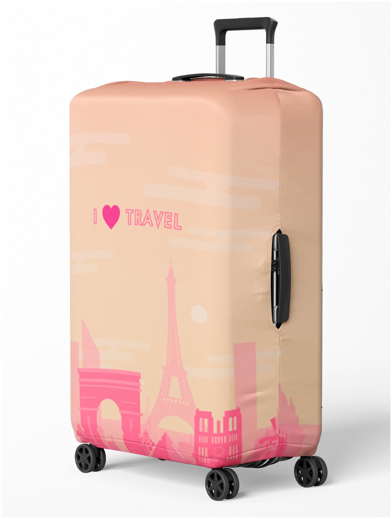 Чехол для чемодана CVT Размер M (до 71см высотой), Дизайнерский с рисунком Защитный, Бифлекс, Оригинальный подарок