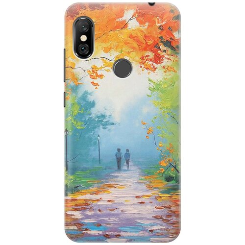 фото Re:paчехол - накладка artcolor для xiaomi redmi note 6 pro с принтом "яркая осень"